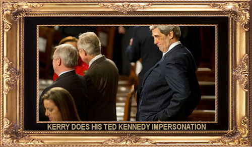 Kerry does his Ted Kennedy impersonation