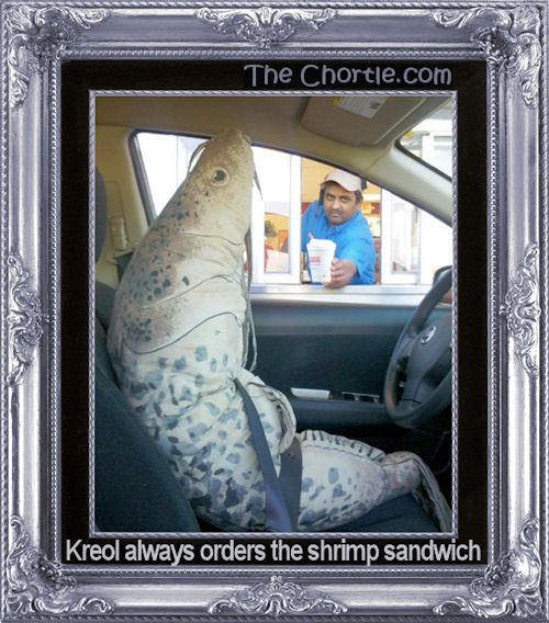 Kreol always orders the shrimp sandwich